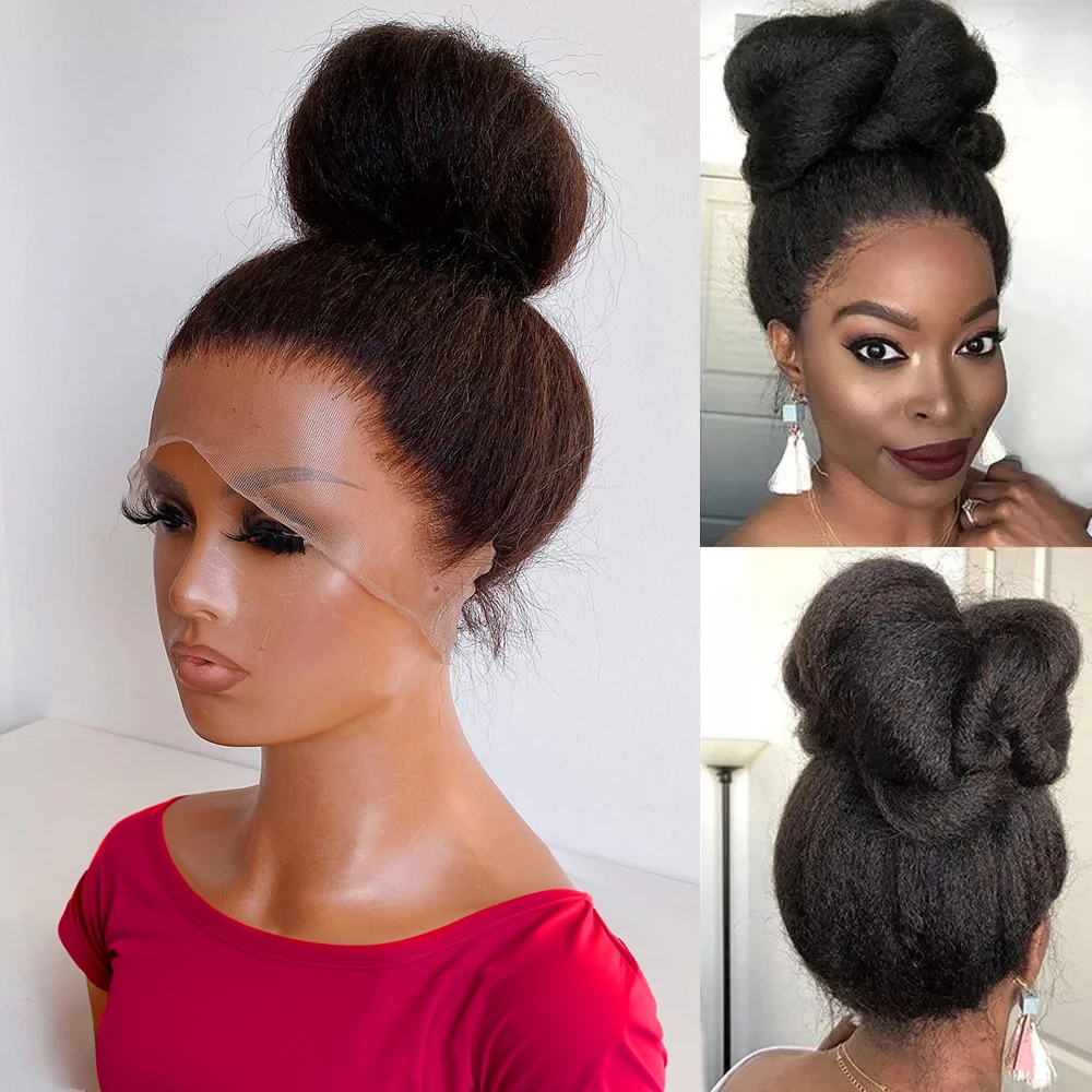 360 Hd полностью кружевной передний al парик плотность 350 курчавые Yaki прямые HD