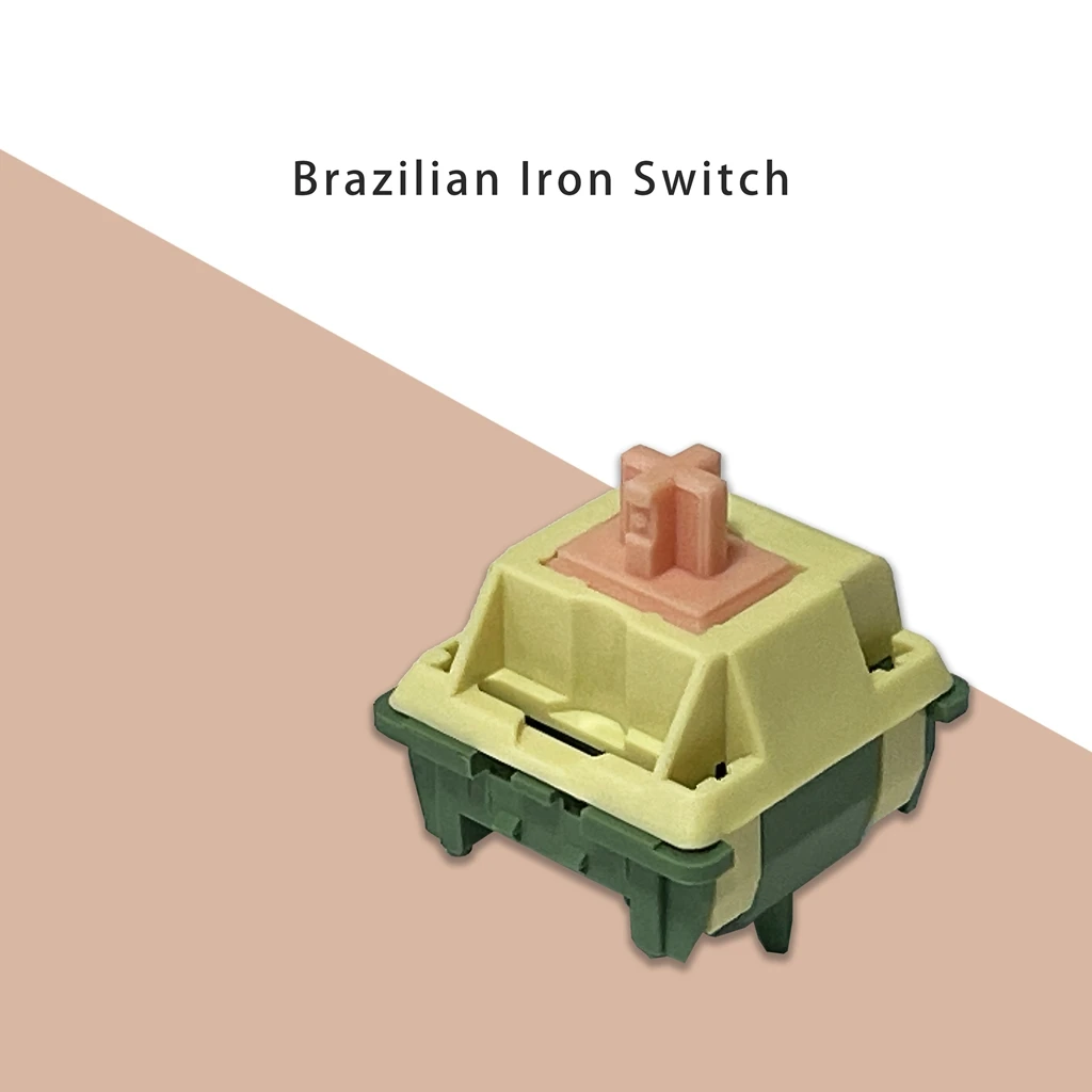 

LCET brazilian iron shaft 63g Factory lubricated Paragraph Switches Pink Yellow Green Mechanical keyboard Custom switch