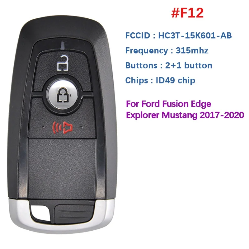 

CN018109-F12 315MHZ For Ford Edge Explorer Expedition Fusion Mondeo 3 Button Key With 434 Mhz 49 Chip For Brazil Market