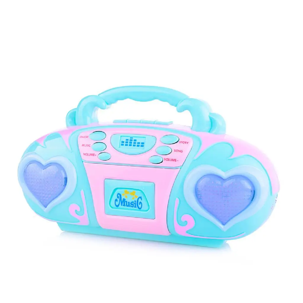 Магнитофон игрушечный на батарейках.Размеры игрушки: 20х6х12 см, в коробке (3320A)