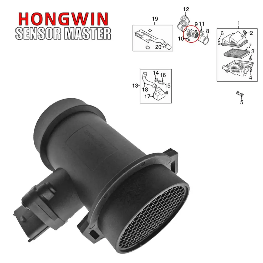 Датчик массового расхода воздуха MAF 28100-2Y100 281002Y100 28100 2Y100 для Hyundai Santa Fe Sonata Kia Optima