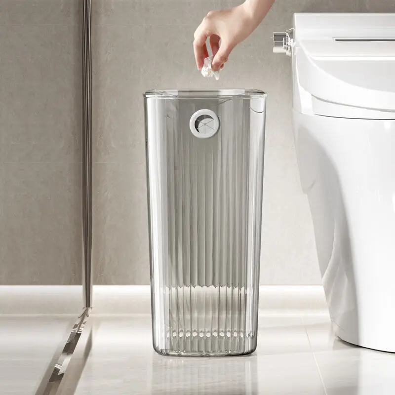 Шивы Мусорный Бак Кольцо Без Давления Прозрачный Ящик Домашняя Спальня Ванная
