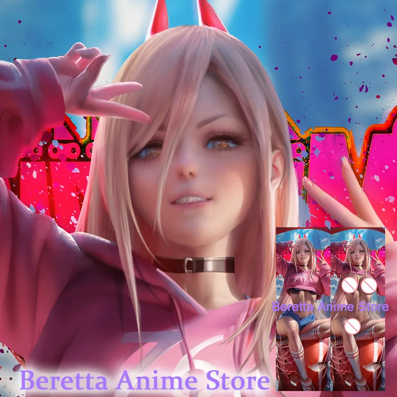 

Двусторонняя наволочка Dakimakura для тела с принтом из аниме «Сила бензопилы»