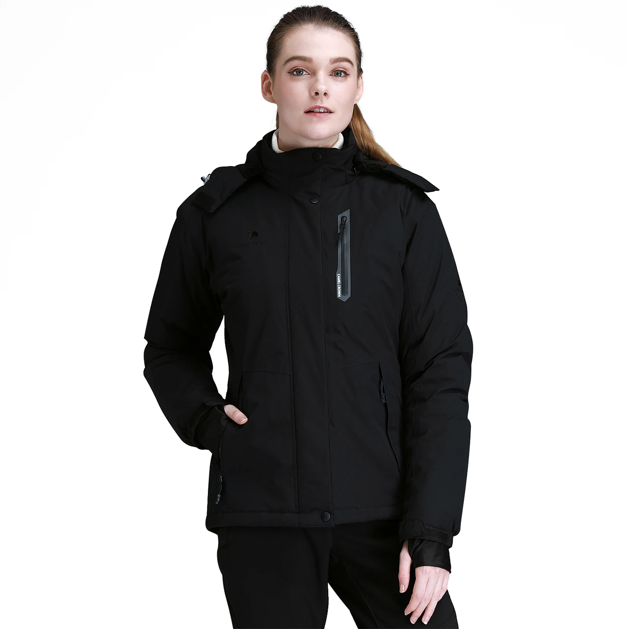 

Goldencamel Jacket Women’s Mountain Snow Waterproof Ski Jacket Detachable Hood Windproof Fleece Parka Rain Jackt Winter Coat