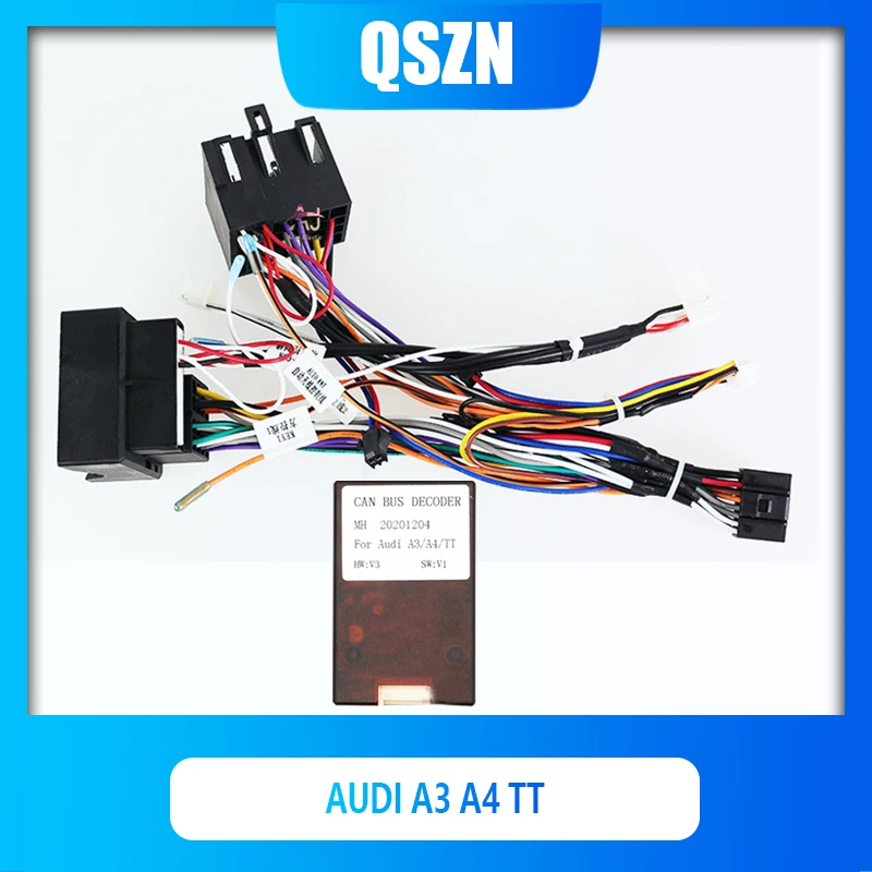 

QSZN DVD Double Canbus Box For Audi A3 A4 TT Harness Wiring Cables Car Radio Power cables