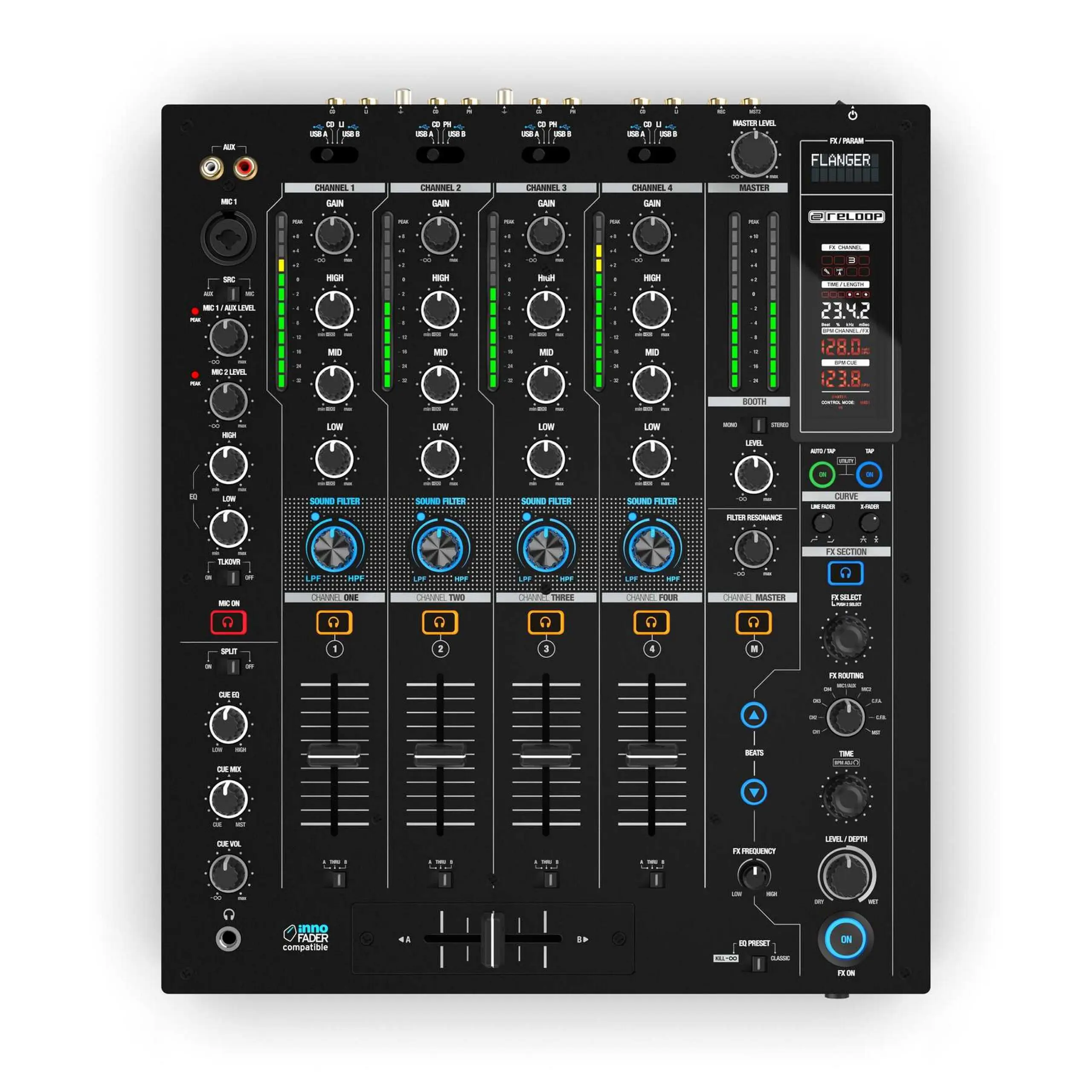 

Большая скидка на реконтур RMX-95 4 + 1-канальный пульт DVS Performance DJ микшер с нейроральным миксом