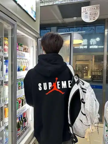 Весенний и осенний стиль Supreme для мужчин и женщин, комфортабельный, свободный, полный свитер с шляпой