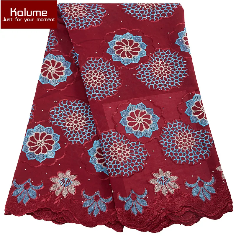 

Kalume Soft African Cotton Lace Fabrics 2022 High Quality Nigerian Swiss Voile Lace Fabrics For Women Party Dress Sewing H2905