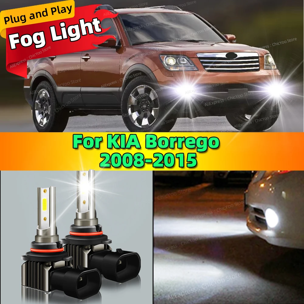 2 шт. светодиодные автомобильные передние противотуманные фары 6000K лампы для KIA