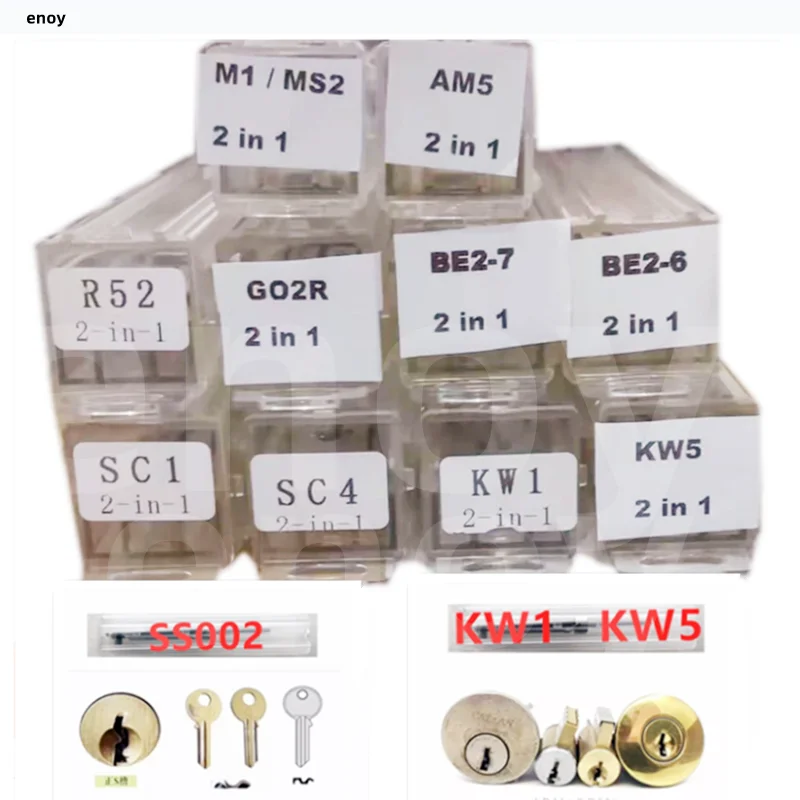 

2in1Tools Lishi 2 In1 SS002 TE2 SC1 SC4 AM5 R52 M1 / MS2 BE2 - 6 BE2 - 7 KW1 KW5 SC20 Decoder Locksmith Tools/lot