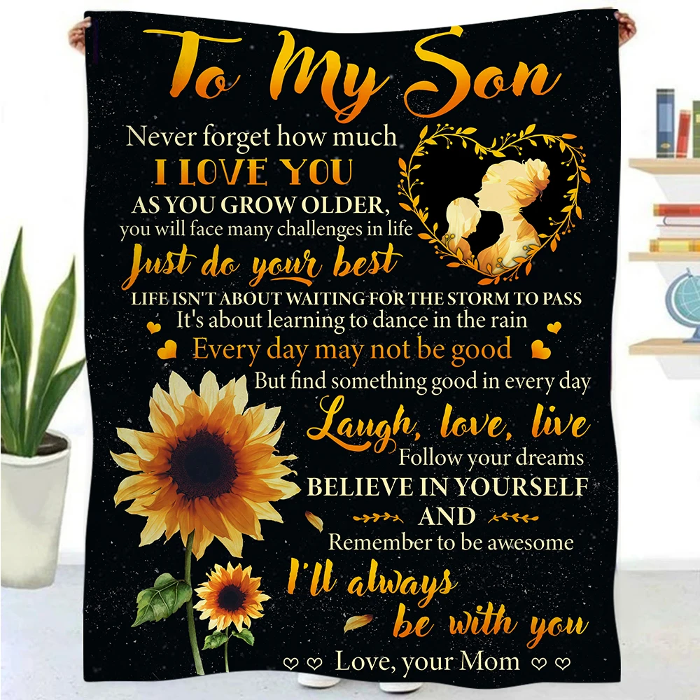 

Creative Sunflower Blanket Ultra Soft Portable Office Nap Cover Blanket Floral Style Home Decor Gift Positively Encourage Love
