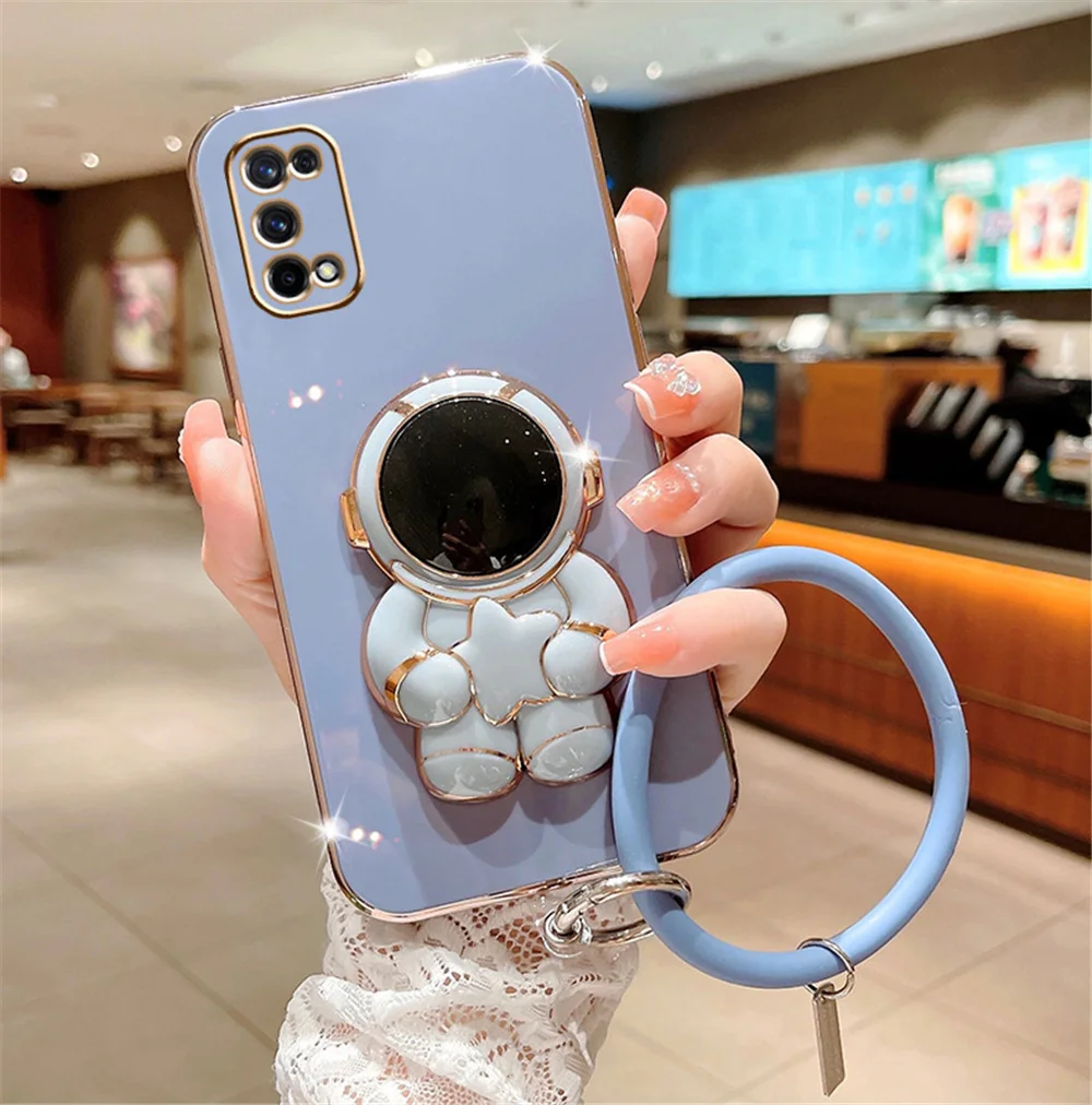 Phone Stand Case For Iphone 14 14Pro13 12 11 Pro Max XS XR for Iphone 6 7 8 plus Protect Cover with Phone Lazy Holder Astronaut