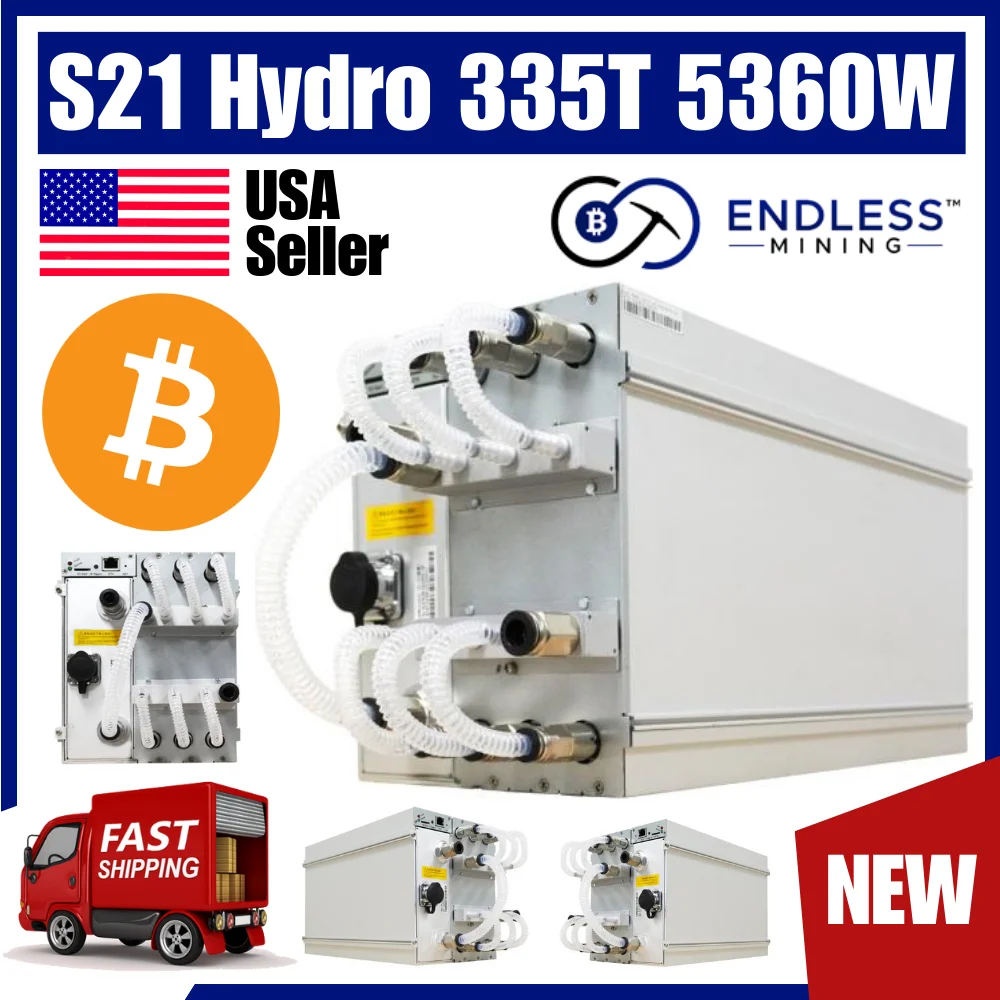 Лучшее предложение BR Bitmain Antminer S21 Hydro 335T 5360 Вт-3-фазное входное напряжение 380 ~ 415 В