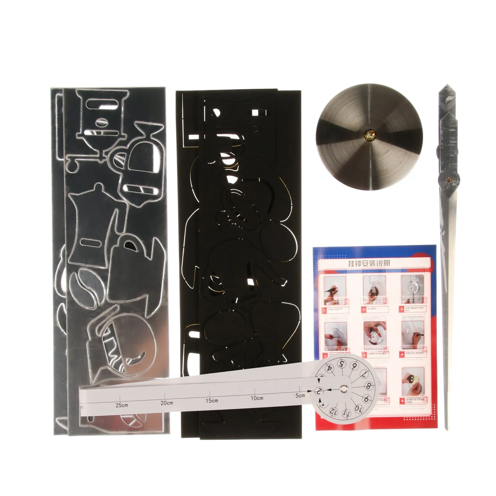 Часы настенные интерьерные большие для кухни 3d &quotВремя кофе&quot наклейка d-120 см