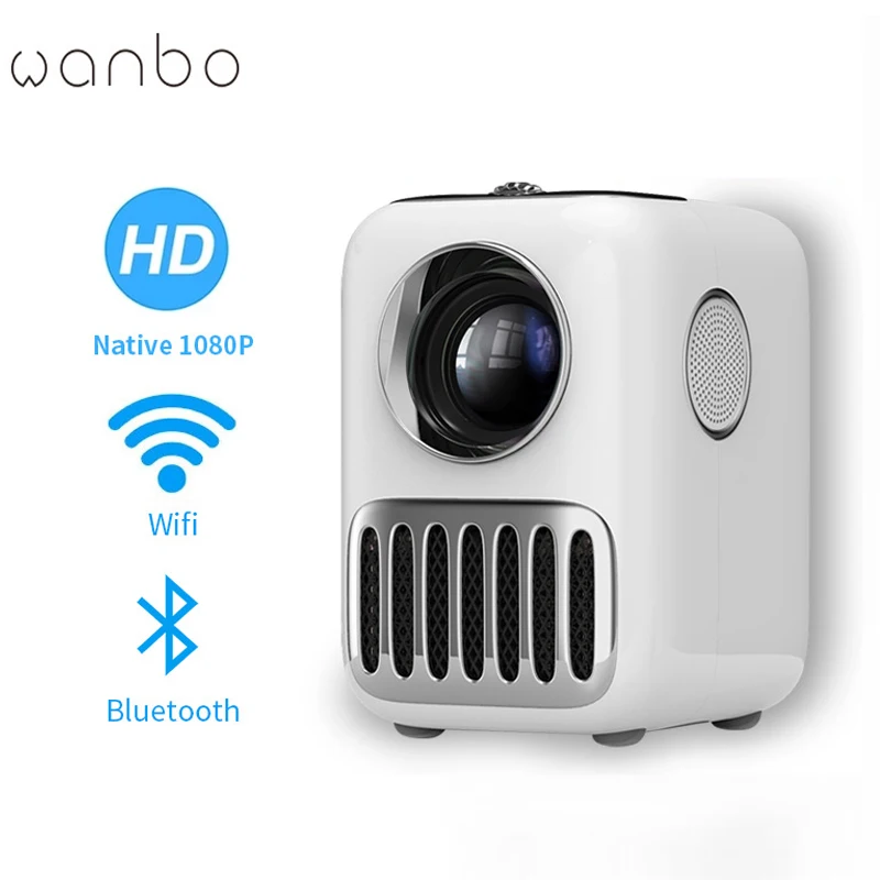 

Wanbo T2R MAX Projector Full HD 1080P Mini LED Portable Projector WIFI Suppor 4K TV Video 1920*1080P 16GB Global Version Beamer
