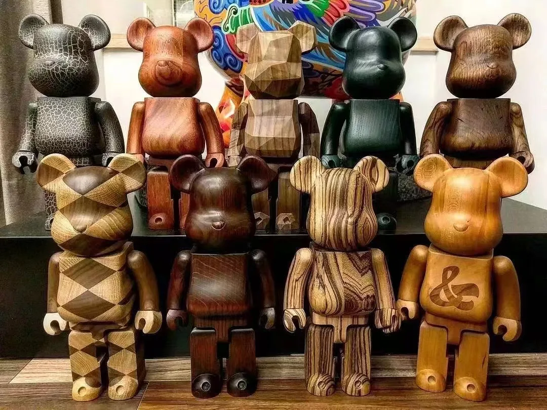 Bearbrick 400% wood series limited trend ornaments collectible toys