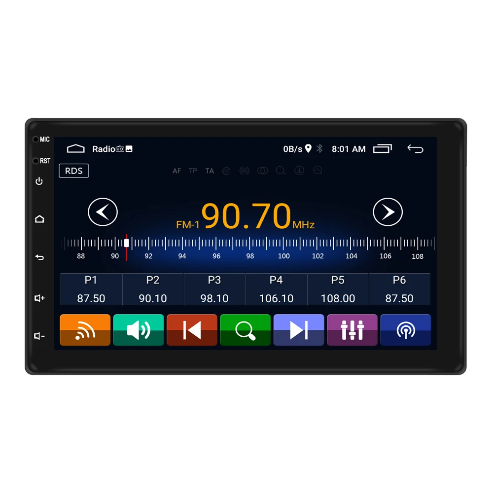Универсальная автомобильная стерео-система 7 дюймов 9 10 1 Android 12 навигация Wi-Fi Bluetooth