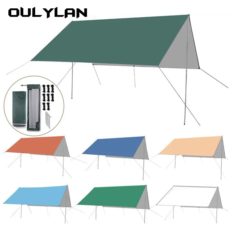 

Солнцезащитный козырек OULYLAN 3 м * 3 м для отдыха на открытом воздухе, пикника, кемпинга, тент, палатка с УФ-защитой, тканевая Сверхлегкая, дождливая, стандартный набор