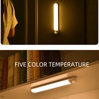 led cabinet light with usb charging motion sensor night light rechargeable wall lamp for wardrobe kitchen bedroom closet stairs