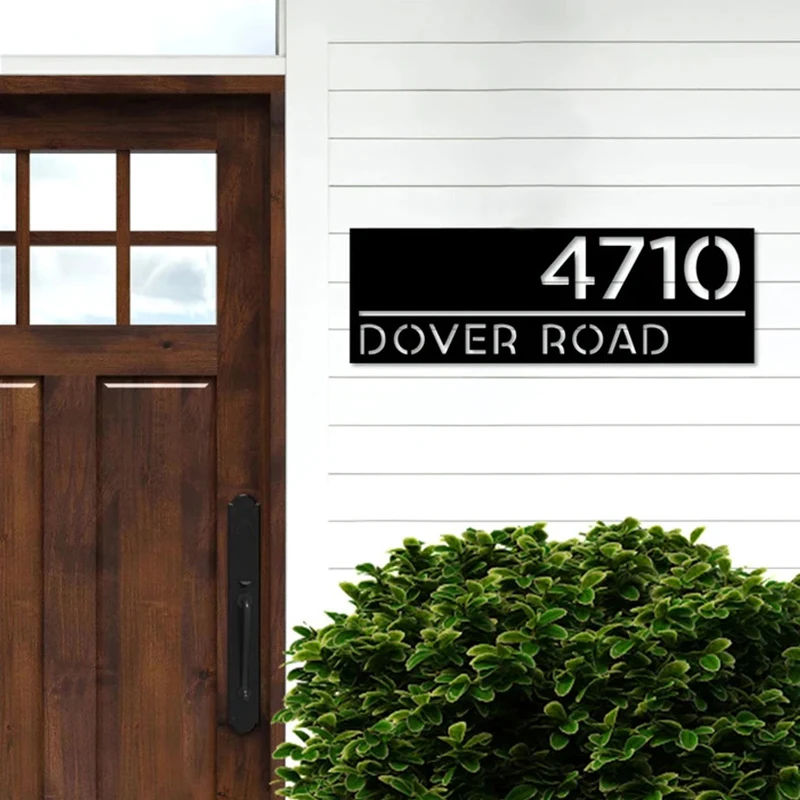 

Modern House Address Sign Yard Porch Decor Residential Sign Address Plaque House Number Outdoor Door Plates Housewarming Gifts