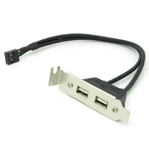 Планка расширения, 2 порта USB 2.0, низкопрофильная на заднюю панель корпуса