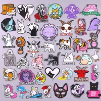 cartoon animal patch iron on patches on clothes hippie cat embroidered patches for clothing stickers diy hook loop patch badges