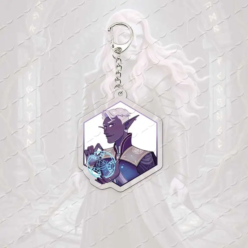 Акриловые брелоки по игре Critical Role: Могучие Найн, Кадуцей, Кадуцей из глины. Аксессуары для сумок, подарки для фанатов и друзей. (art.: 3920dbd2ba935) - 3920dbd2ba935