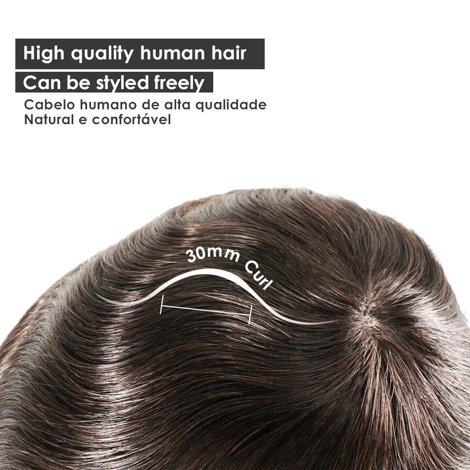 Мужской парик из натуральных волос Zakya