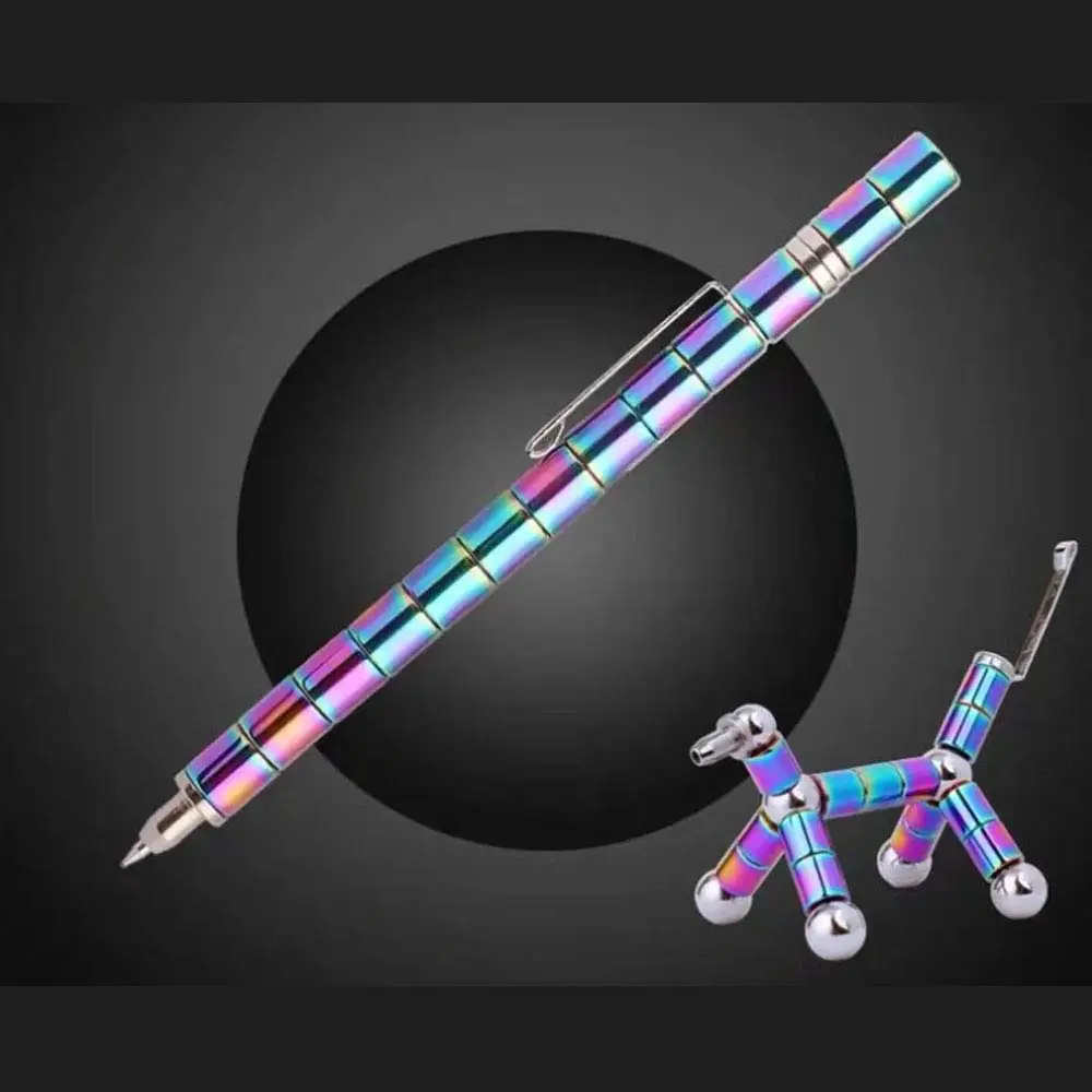 Magnetic Fidget Pen, Sculpture Building Toys, Relieving Stress Boredom ADHD Autism, Adult and Children Stress Relief Creative enlarge