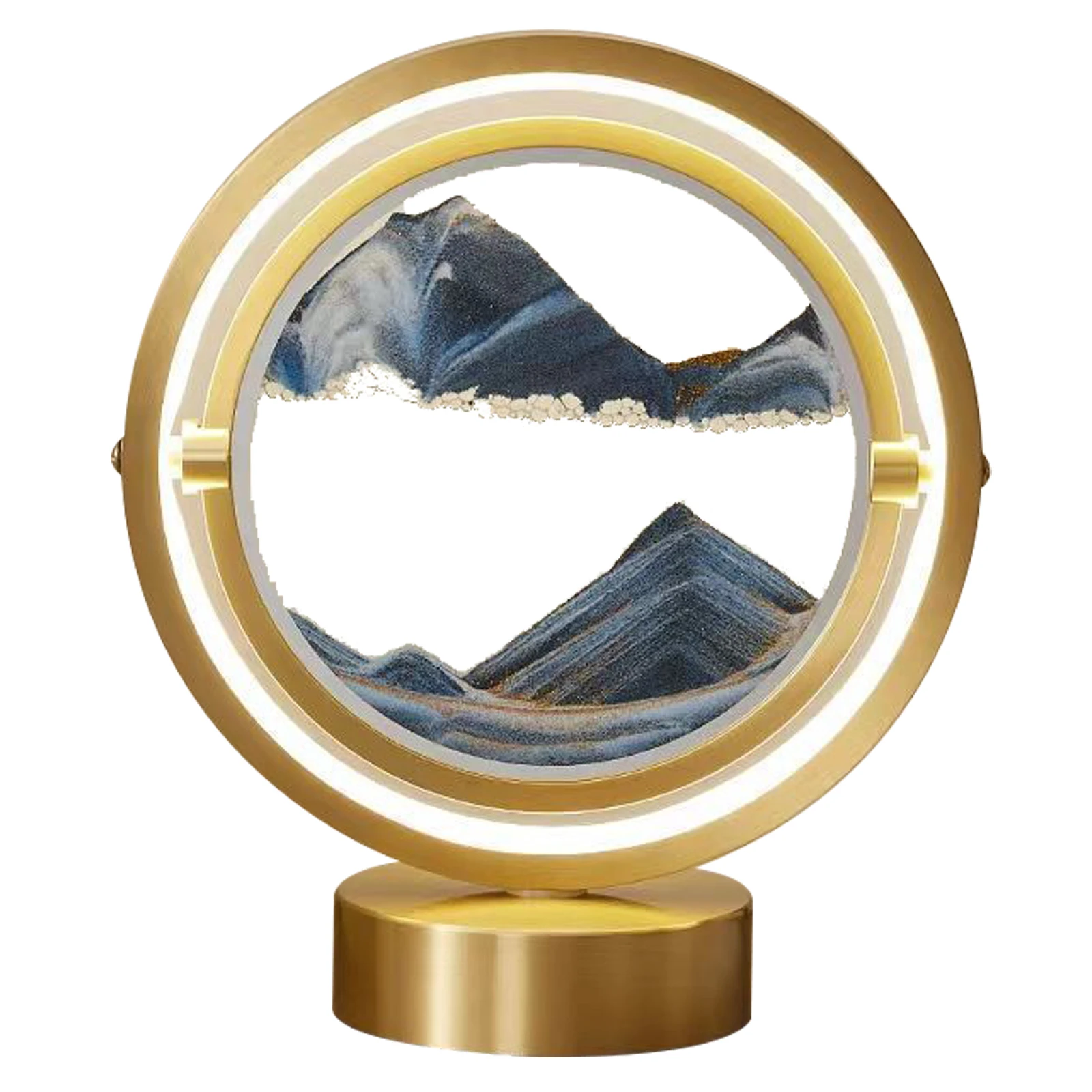 Сенсорная лампа Auraglow LED Sandscape Touch - Искусство движущегося песка Circle Light