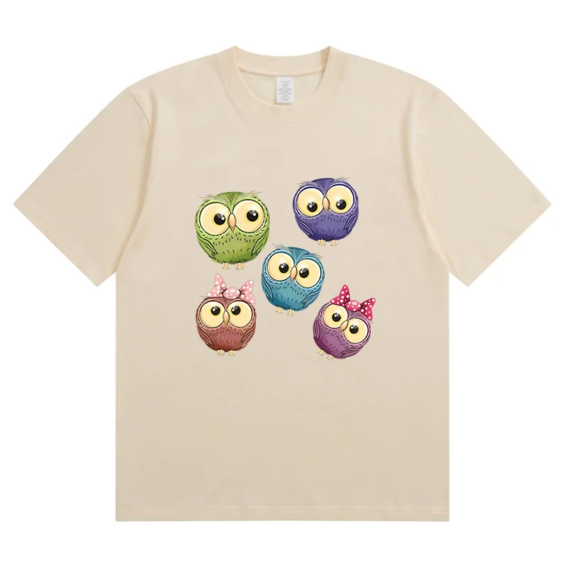 Новейшая летняя модная спортивная женская футболка с мультяшным принтом совы