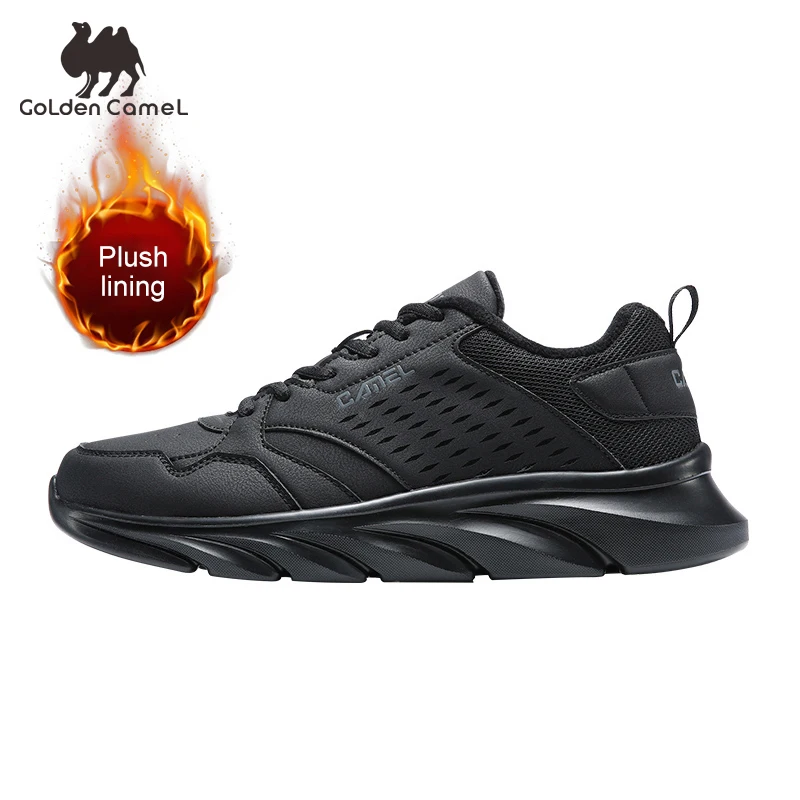 Golden Camel Men Running Shoes Jogging Trekking Plush Winter Sneakers Lace Up Athletic Ourdoor Walking Light Soft Warm Sports