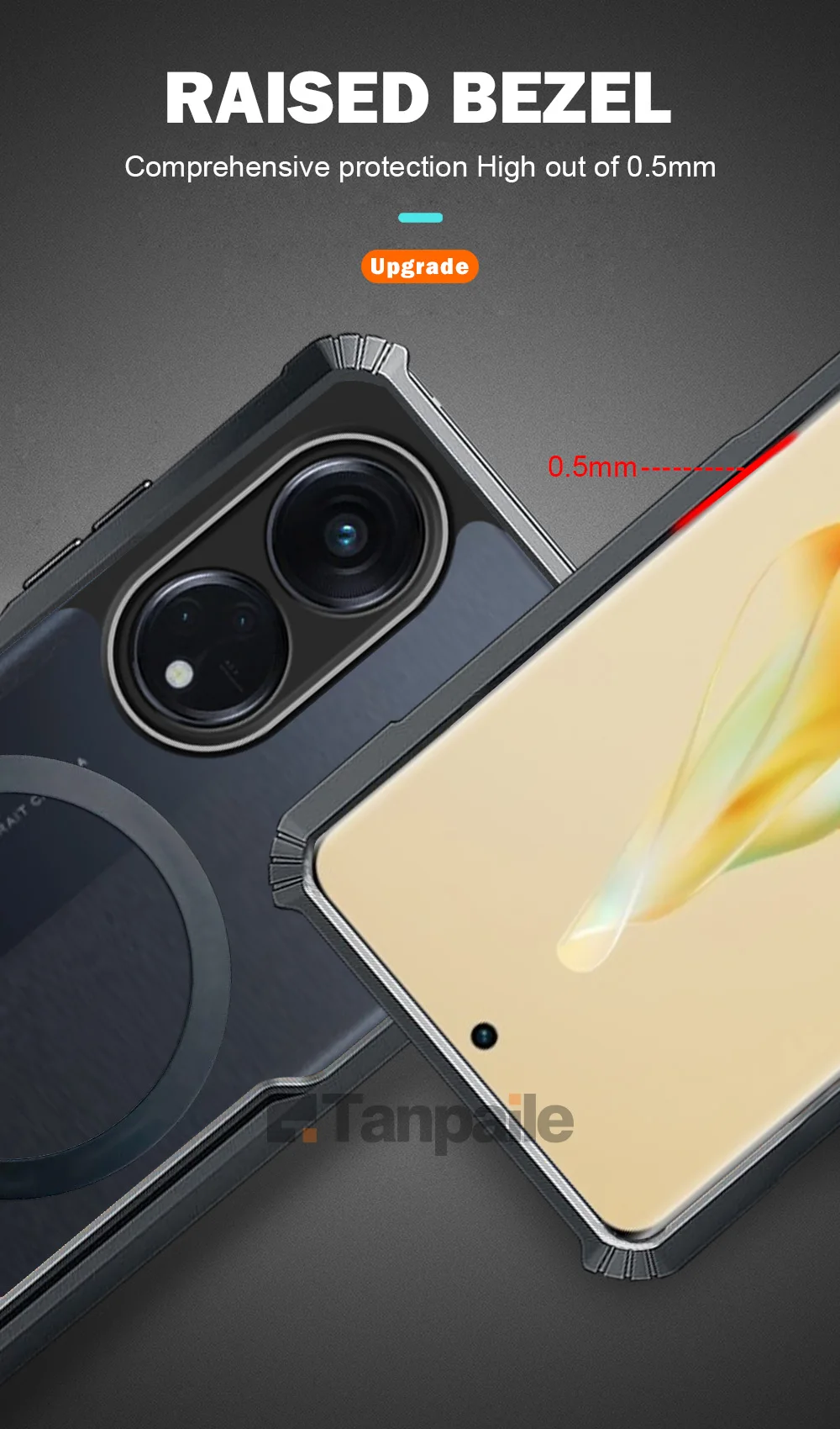 Ультратонкий Магнитный чехол-бампер для телефона OPPO Reno 8T 4G