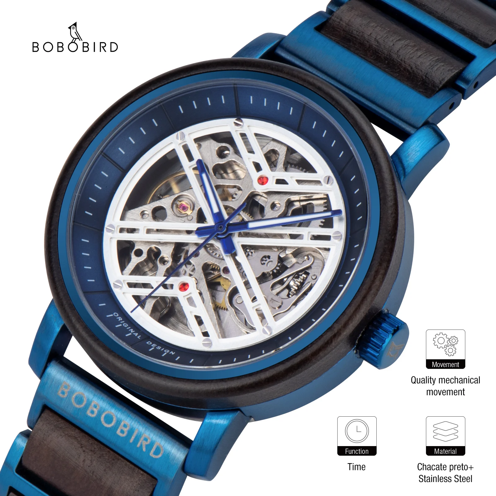 

BOBO BIRD DESIGN 2022 New Men's Watches Top Luxury Brand Automatic Mechanical Watch For Men Skeleton Dial Male Wrist Watch
