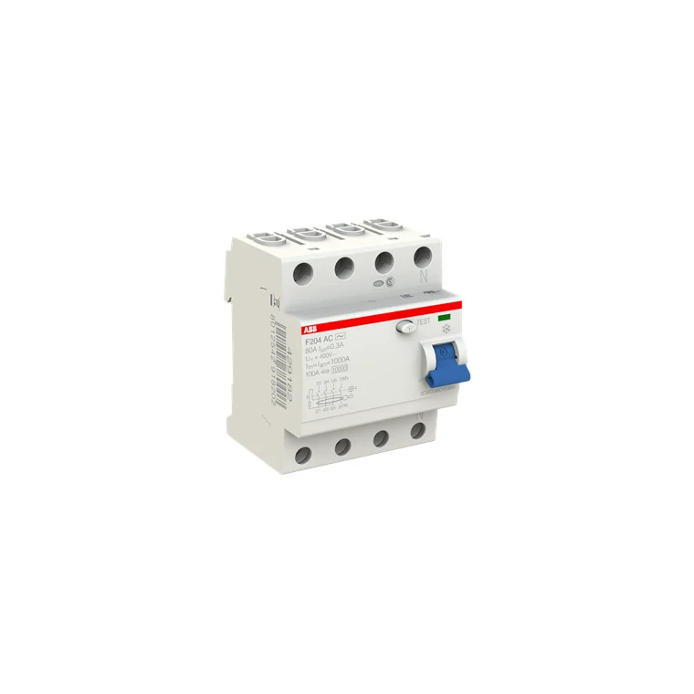 ABB F204 A-80/0,3 УЗО 4-x полюсное 80А 300мА 10кА тип А 2CSF204101R3800