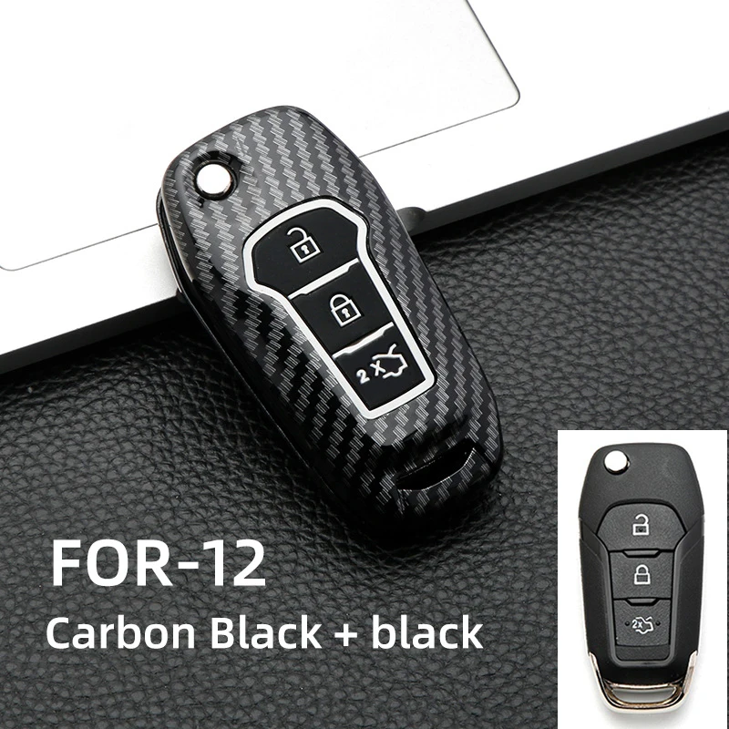 

ABS карбоновый автомобильный чехол для ключа заднего вида для Ford Figo 2017 Mondeo 5 Ecosport Puma 2020 Fiesta Mk8 Everest Ranger