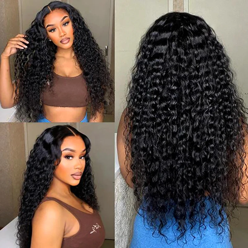 Deep Wave Wig 13x4 Lace Front Human Hair Wigs For Women Transparent  Brazilian Preplucked Lace Closure 4x4 Lace Frontal Wigs
