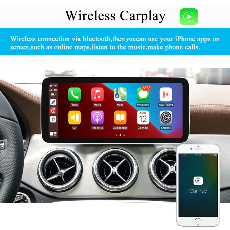 Автомагнитола Bonroad на Android мультимедийный плеер Apple Carplay для Mercedes Benz GLK Class X204