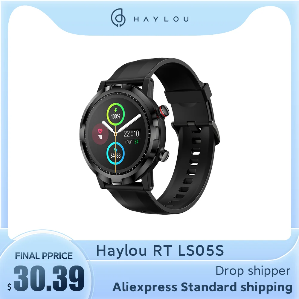 Смарт-часы Haylou RT LS05S Smart Watch водостойкие IP68 Smartwatch 12 спортивных режимов пульсометр