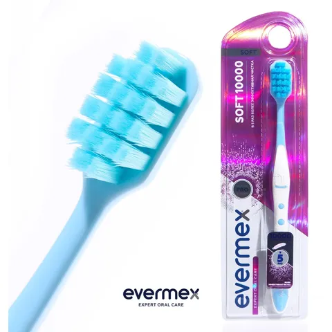 10 шт. Зубная щётка Evermex мягкая, микс