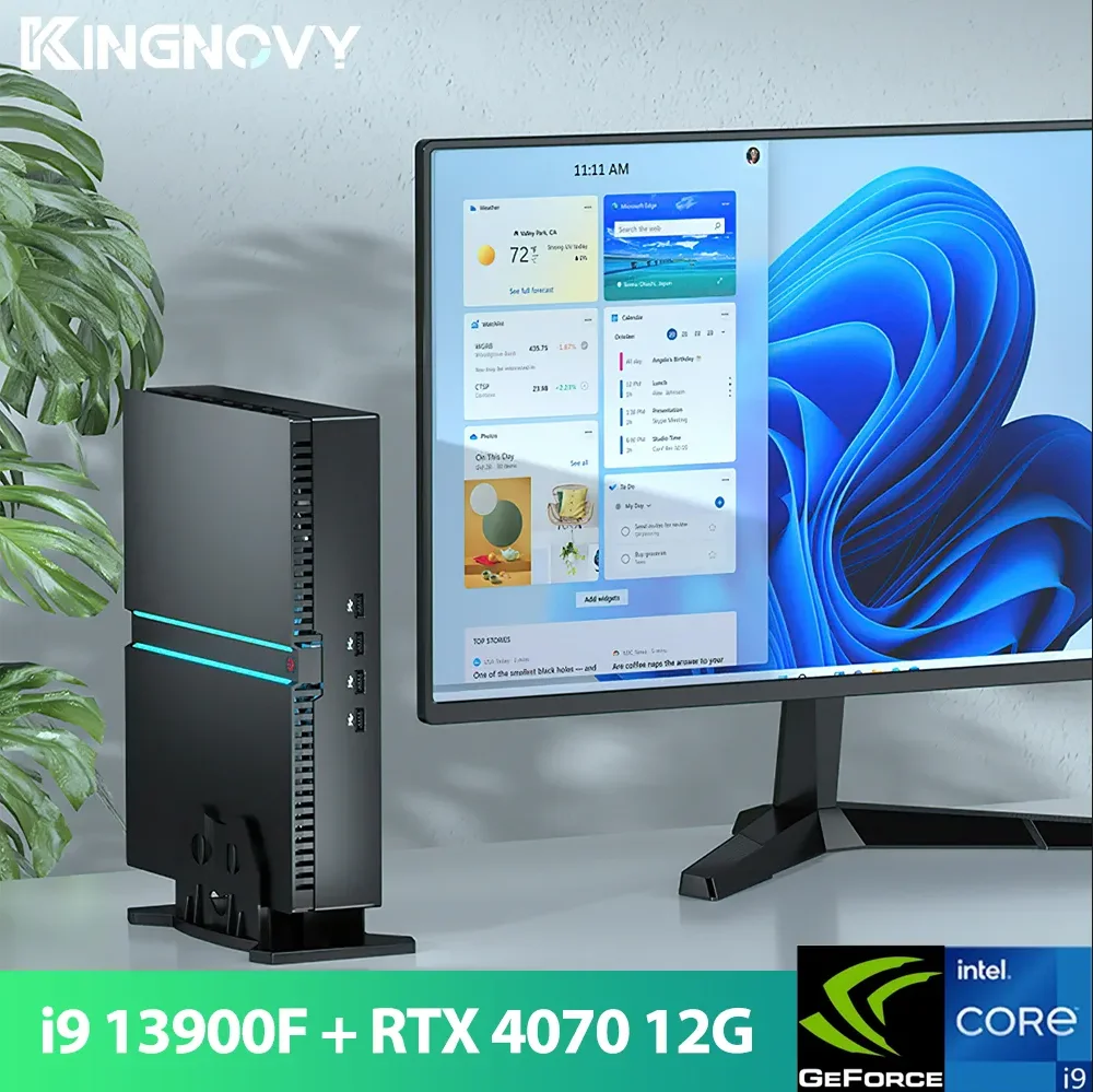 Обновление NVIDIA RTX 4070 12G графическая карта мини игровой ПК 13th Gen i9-13900F i7-13700F процессор PCIE4.0 SSD Windows 11 Настольный ПК