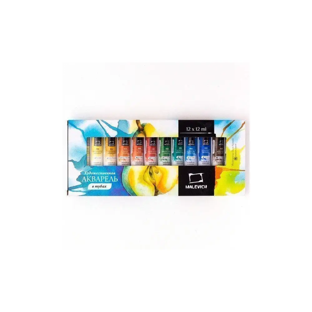 Set of watercolor paints Malevich waterfall 12 colors ml | Water Color