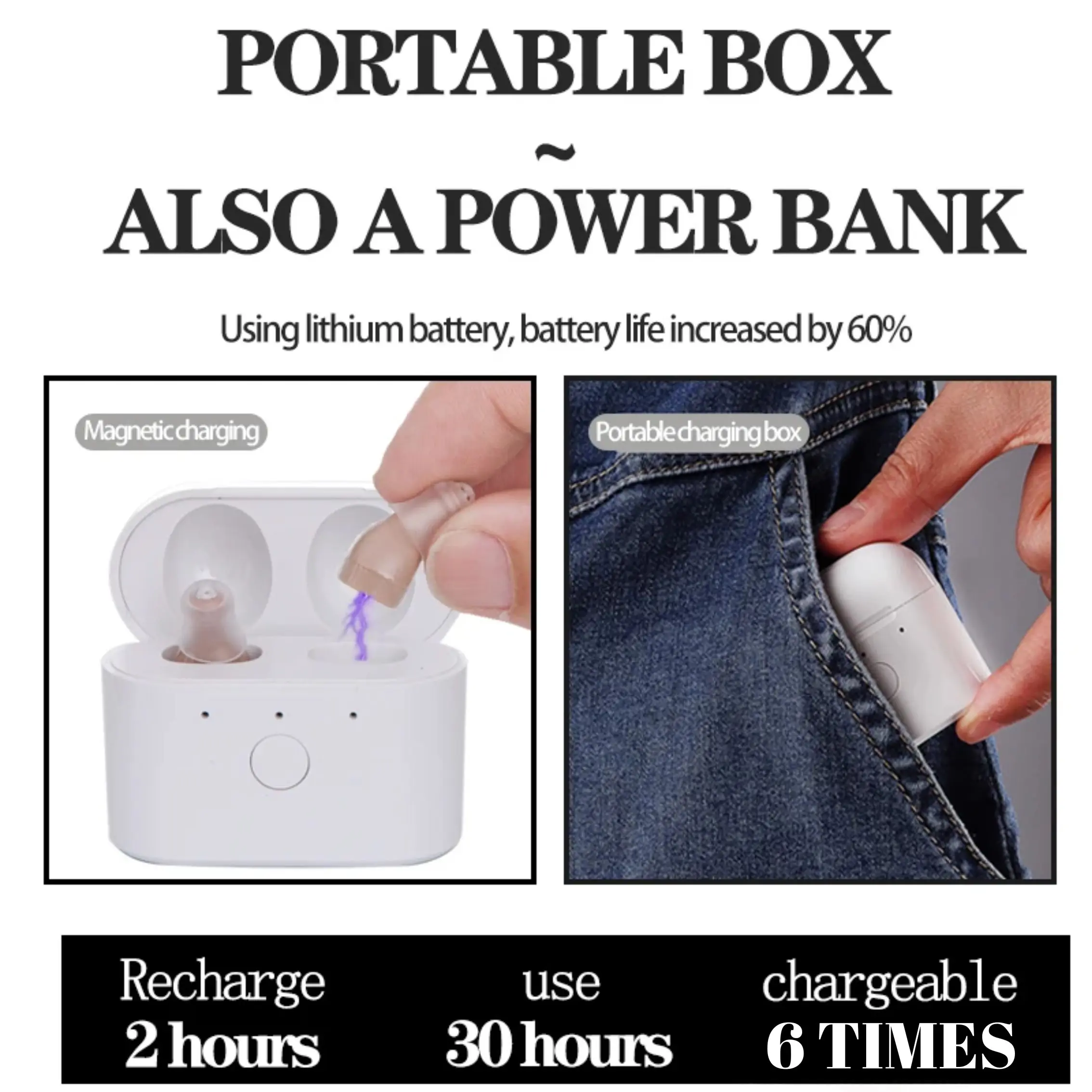 C400 для пожилых слуховой перезаряжаемое скрытое глухое слуховое устройство мини