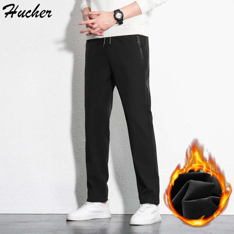 Мужские зимние джоггеры Huncher мужские брюки с флисовой подкладкой утепленные