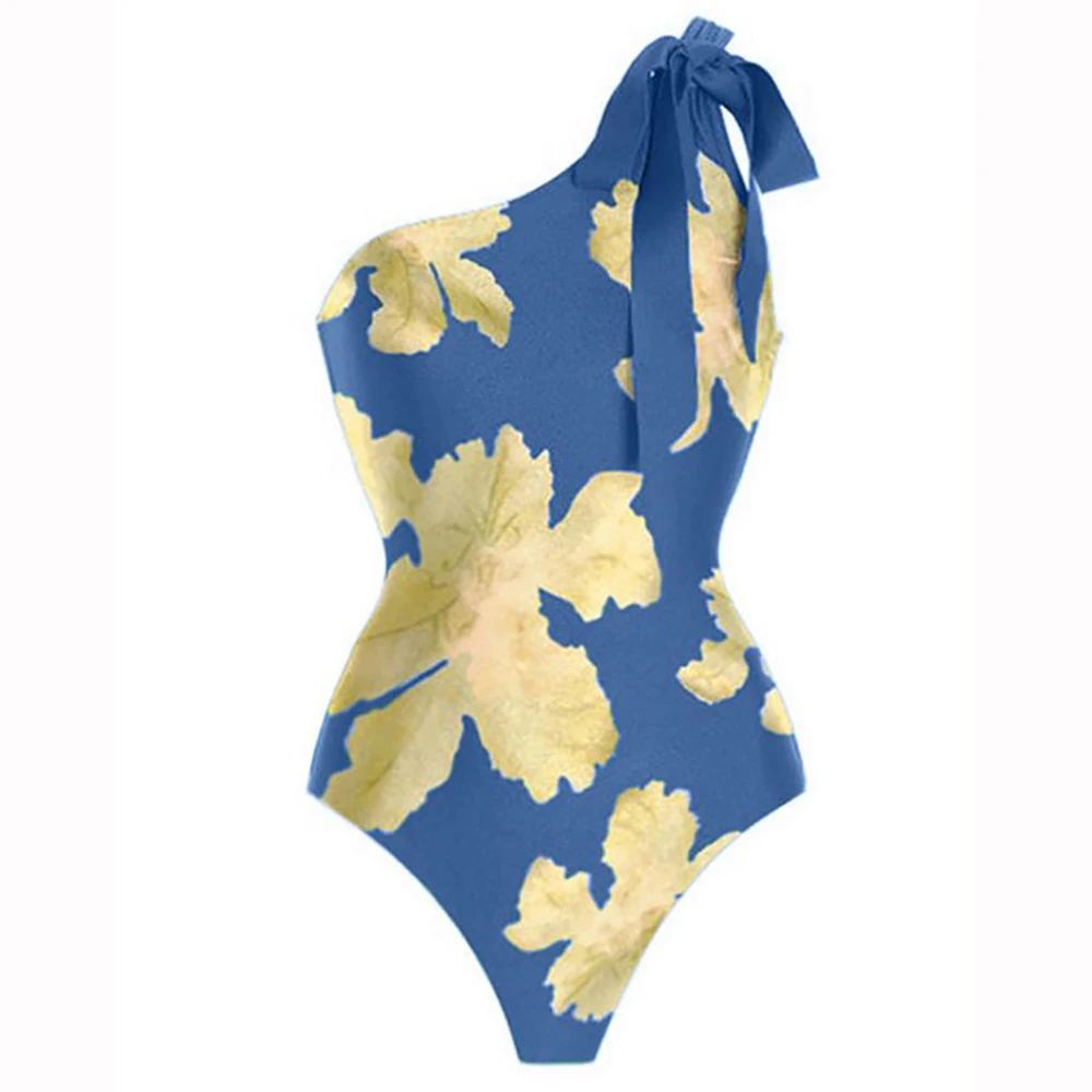 Green Color One-pieces Swimsuit the Shoulder Swimwear Dress Swimming Biquini Summer Beachwear Backless Surf Wear Tankini Luxury