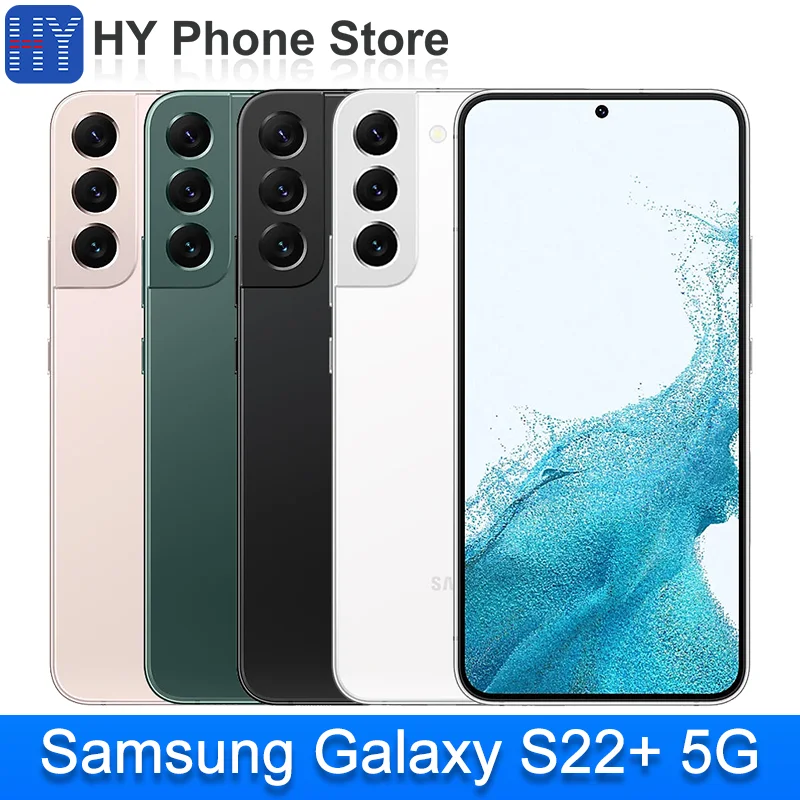 

Samsung Galaxy S22+ Unlock Smartphone S22 Plus 128GB/256GB Snapdragon 8 Gen 1 6.6 "AMOLED Screen 50MP+10MP Camera NFC Face ID 5G