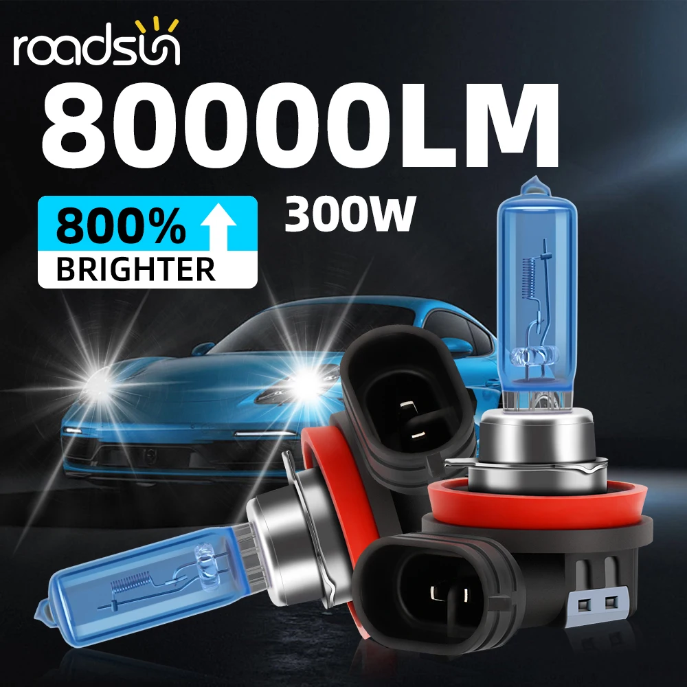 

Суперяркие Галогенные Автомобильные Лампы Головного Света H1 H4 H7 H11 9005 HB3 9006 HB4 9008 9012 100W 6000K 12V Универсальн...