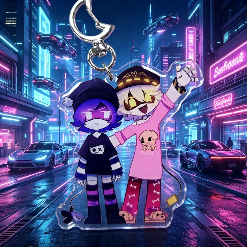 Фото Акриловые брелоки Murder Drones: N&Uzi, подвески для фанатов, для сумок, ремешки для телефонов, подарок №3