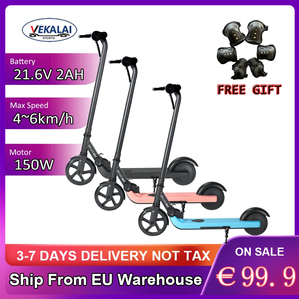 

VEKALAI V1 Children Electric Scooter for Kids 150W Motor 21.6V 2AH Battery Safe Folding E-Scooter Gift for Kids Outdoor Sports