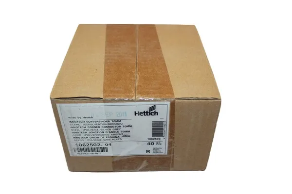 

40 Pcs HETTICH 1062502 CORNER CONNECTOR INNOTECH ATIRA 70MM SILVER RIGHT
